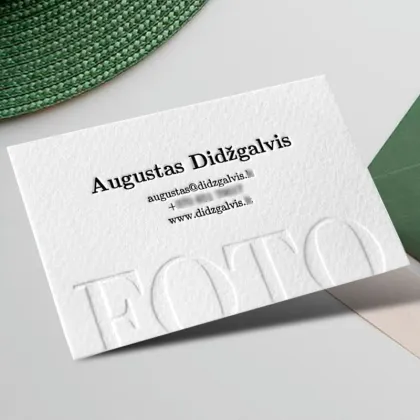 Eco-Friendly Handmade Cotton Paper Fancl Business Cards with Embossed Logo