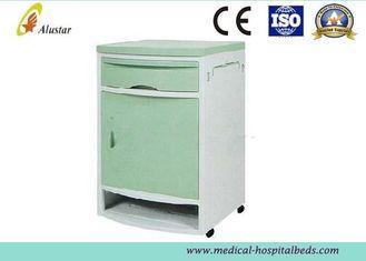 Green ABSHospital Bedside Cabinet, Medical Locker With Towe