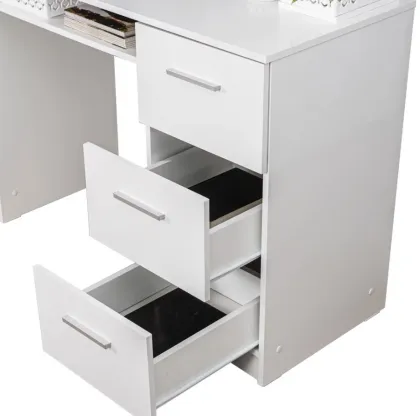 Home office desk with drawers