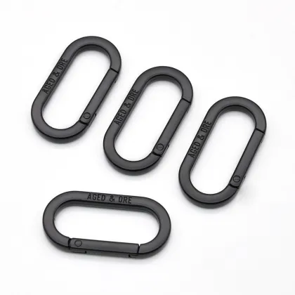 Black Runway Spring Coil Carabiner