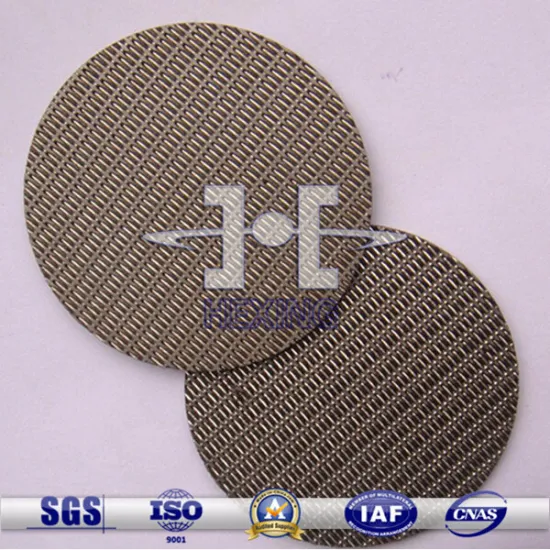 304 Stainless Steel Dutch Woven Sintered Wire Mesh Filter Disc