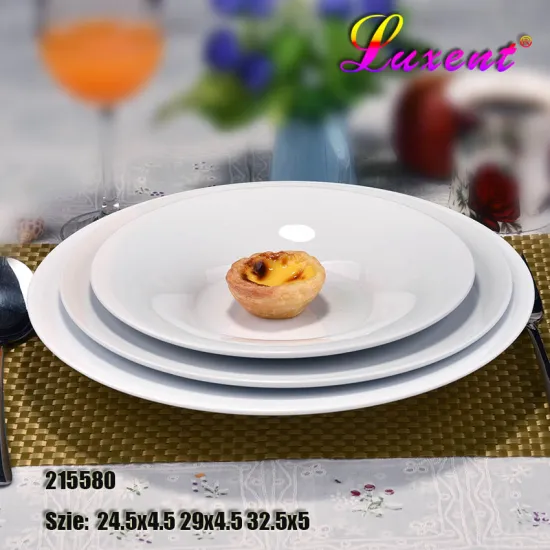 Factory price porcelain dinner plate, round pasta plate, dinnerware, hotel supplies