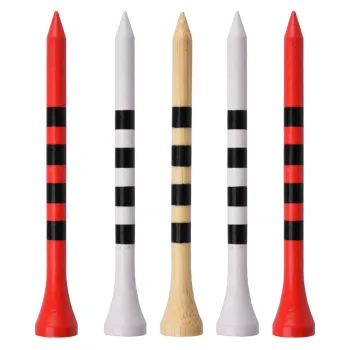 Wholesale Bulk Custom Logo Bamboo and Wood Golf Tees with Ball Holder - Available in 2-3/4\" & 3-1/4\" Sizes