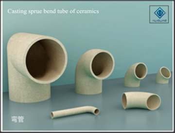 Casting sprue bend tube of ceramics