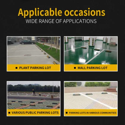 Rubber Plastic Parking Curbs: A Parking Stopper for Garage Floors - Blocks Car Wheels and Acts as an Effective Parking Aid