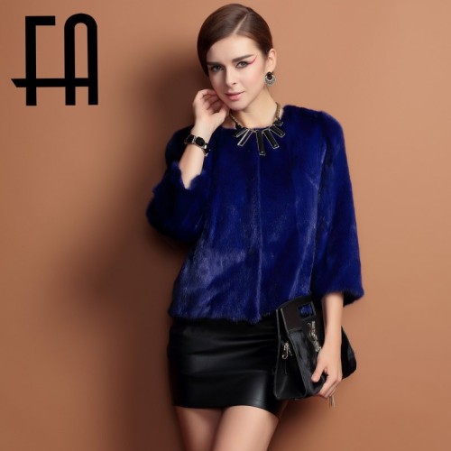 2015 FA women short natrual whole mink fur coat with prices winter coats round collar fashion and warm