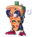 Hippiesglass, Polymer Clay Cartoon Picza Monster ke ho tsuba ka pizza Monster ke ho tsuba