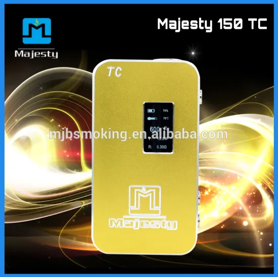 variable wattage 150 watt box mod, most fashion ecig box mod majesty 150w, Dual 18650 battery 150W majesty