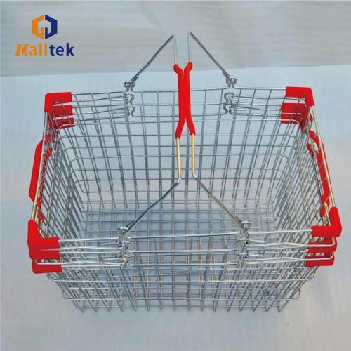 Metal Grocery Basket High quality retail store metal wire shopping basket Factory