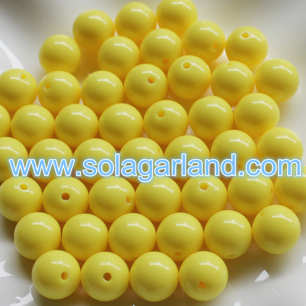 Acrylic Round Loose Beads