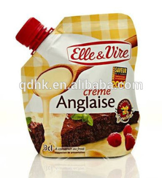 disposable sauce containers gusseted bag with spout