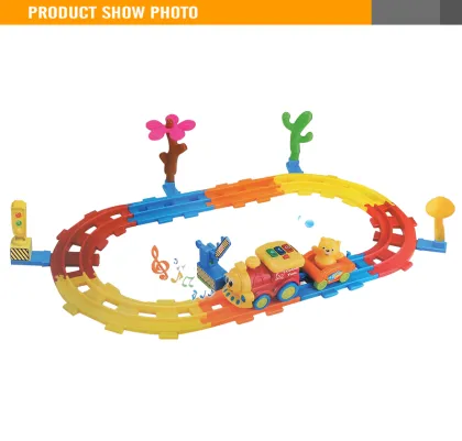 railway train set funny plastic race track