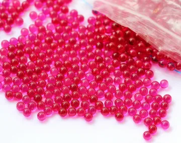 6mm, 8mm, and 10mm Red Synthetic Ruby Ball Gemstone Beads Pack of 5#
