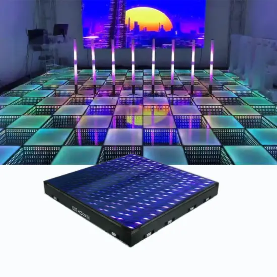Portable LED Dance Floor: Botai 3D Time Tunnel Mirror Disco Floor Panels
