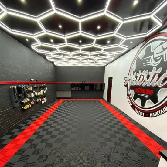 Custom Hexagon Workshop Honeycomb Garage LED Lights for Professional Factories