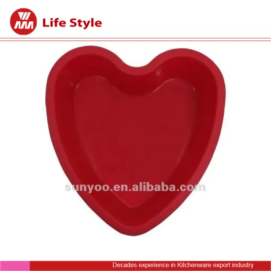 Heart style red Silicone Cake Mould