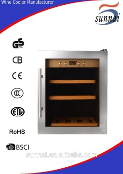 Best wine cooler 12 Bottles seamless stainless steel door