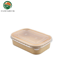 Disposable Biodegradable Kraft Paper Container Salad Box