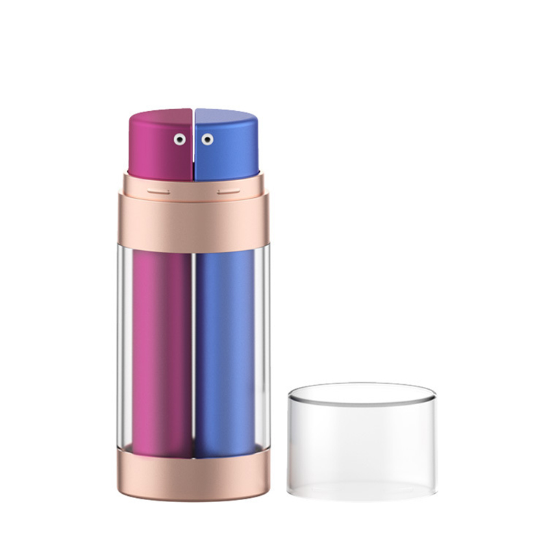 10ml 20ml 30ml 페이스 크림 플라스틱 아크릴 pp 듀얼 챔버 에어리스 펌프 병