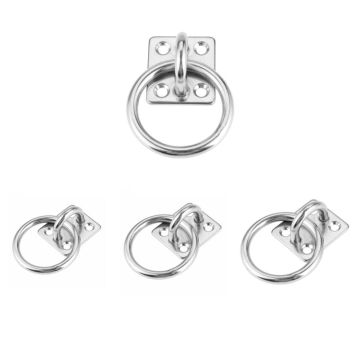 Hardware Square-shaped Eye Pad stainless steel mooring rings Eye Plate 6mm
