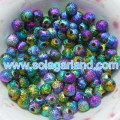 6MM Peacock Mullti-Color Acryl Runde Perlen Spacer Finding