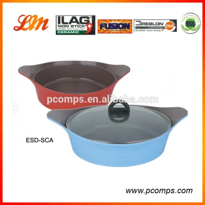 2015 Latest Korean Diecasting Aluminum-Casserole Electric Teflon Non-stick Casserole On Sale