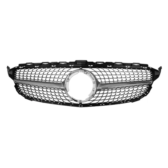 Diamond Grille for Mercedes-Benz W205 C-Class 2019 - Silver & Black