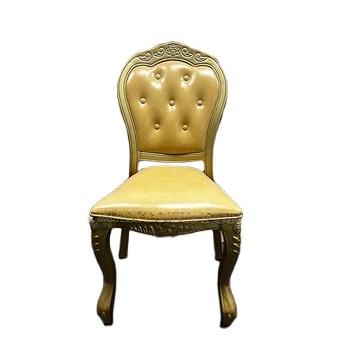 Popular Wholesale Gold Printed PU Dining Chairs for Various Venues