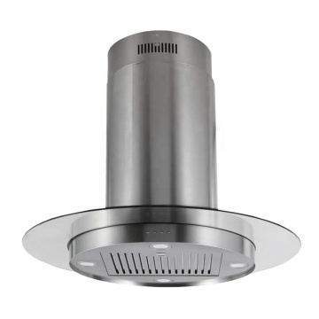 Kitchen Major Appliance Cooker Hood with Push Buttons +Tempered Glass Kitchen Vent ISLAND Range Hood Chimney Extractor