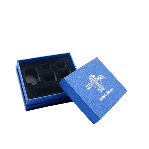 Anpassad silverlogotypstruktur Blue Paper Box Foam