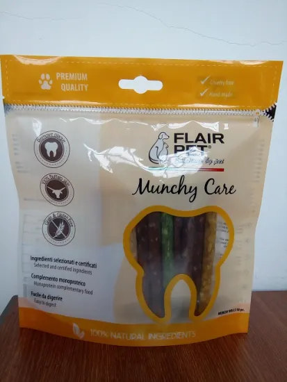 Custom printed self standing plastic dog food packaging bags