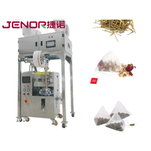 Máquina automática de embalagem de saquinhos de chá de seda com pirâmides triangulares para fazer saquinhos de chá internos e externos para 0,1-300 g