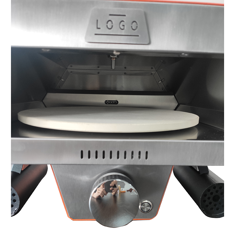 12 pulgada gas pizza oven na may auto-rotation system