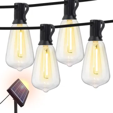 15m 25 Pieces ST38 LED Edison Bulb Festoon Light - Outdoor Solar Festoon Lights