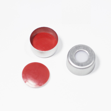 Lab HPLC GC-MS Crimp caps with 11 mm ptfe/silicone septa