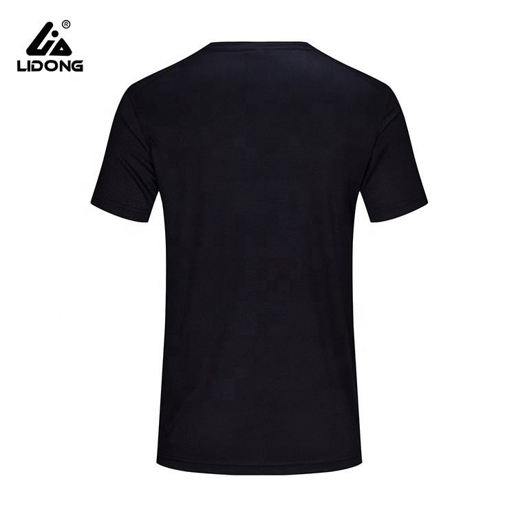 Men Slim Athletic Shirt blank Crew Neck Sport