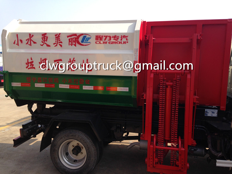 Dongfeng 153 14CBM Hydraulic Lifter شاحنة القمامة