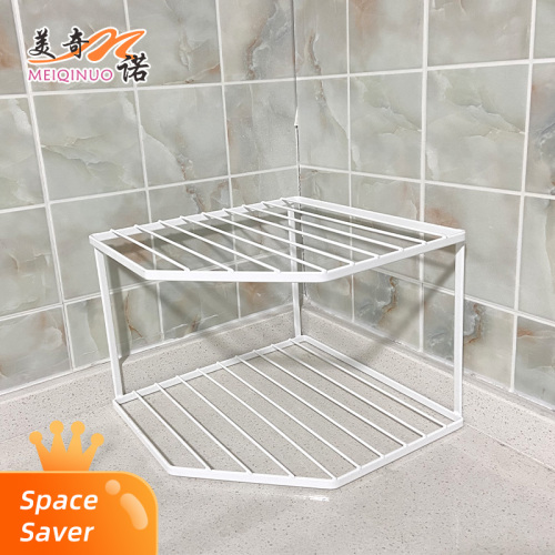 Rack para panelas de camada única de canto do gabinete