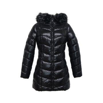 Hooded light and long casual Ladies' Jacket