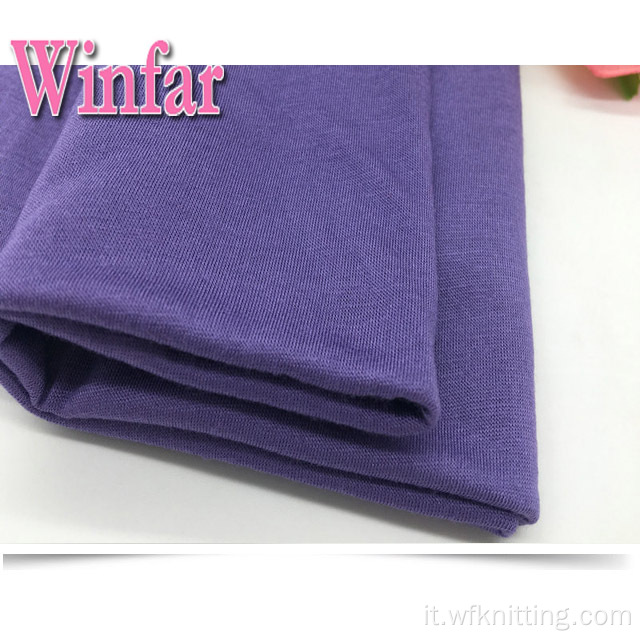 Tessuto in maglia jersey elasticizzato 95% rayon 5% elastan