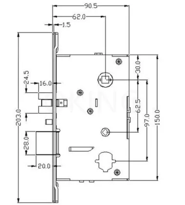 Hotel door lock with good hotel door lock system price