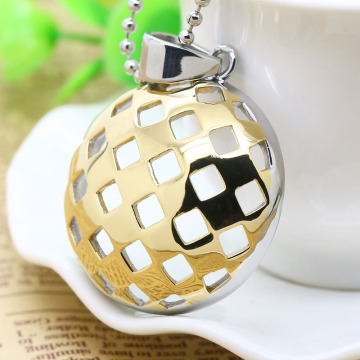 316L stainless steel ball charm pendant in 18K gold