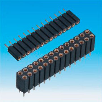 Pin Female Connectors, Made of Brass or Copper Alloy with 2.54mm Pitch