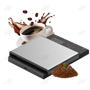 Hand Pour Coffee Electronic Scale - Kitchen Gram Scale for Small Beans with Automatic Timing