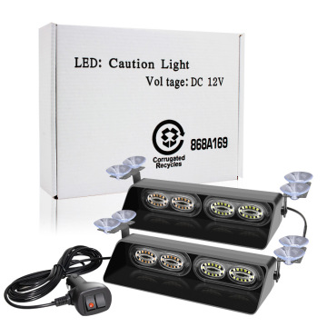 96LED Strobe Dash Visor Light - Emergency Flash Lamp for Car Windshield