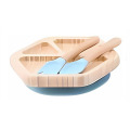 Set de hrănire cu aspirație din silicon din bambus hexagonal pentru bebeluși