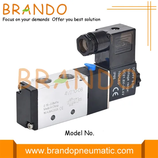 5/2Way 4V210-08 1/4'' Pneumatic Single Solenoid Air Valve