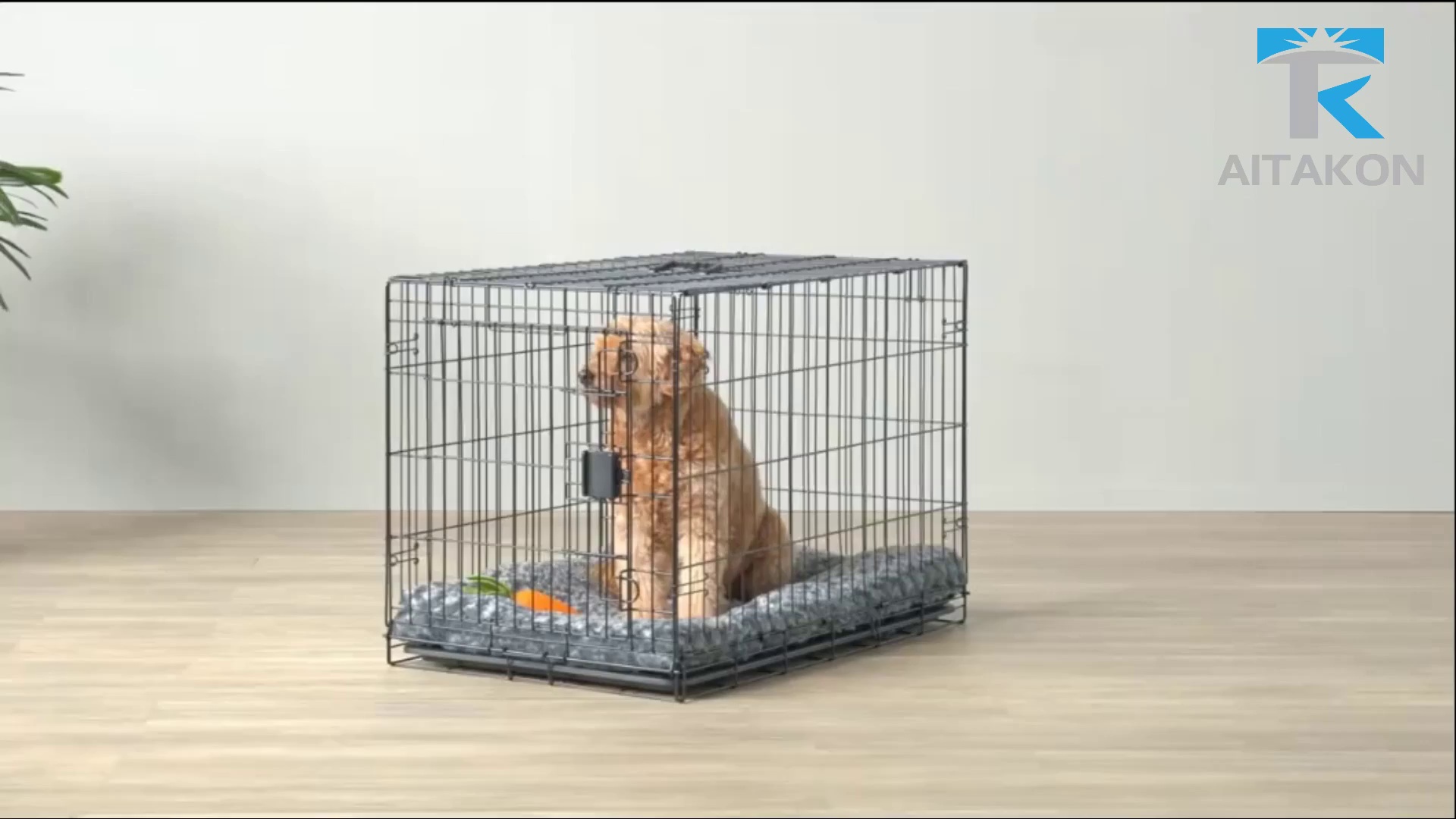 Collapsible Double Doors 18 Inch Tray Dog Crate for Pet Traveler