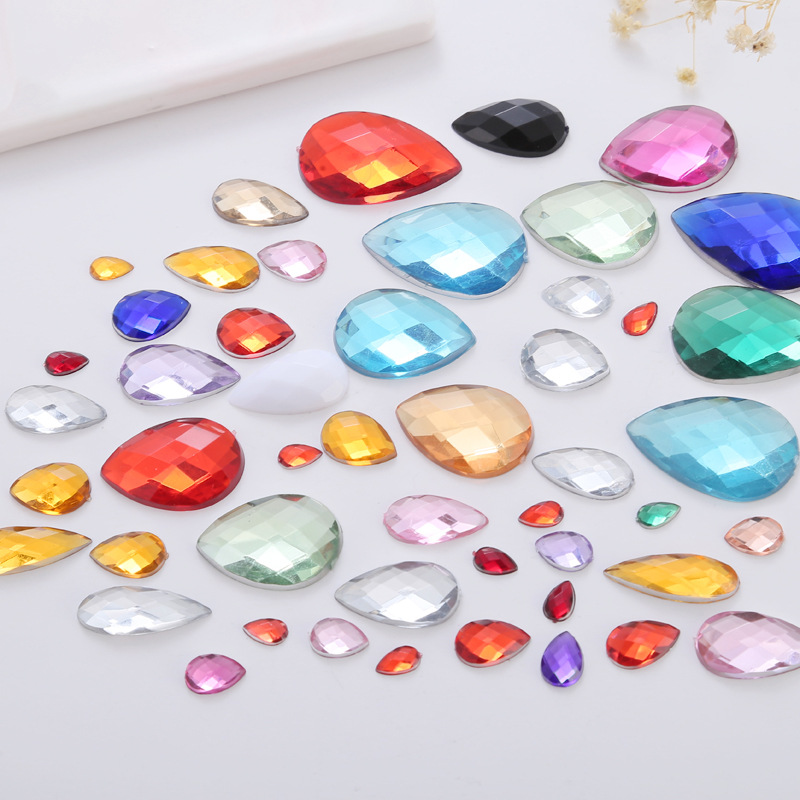 Drop earring acrylic diamond stones decoration w/o hole