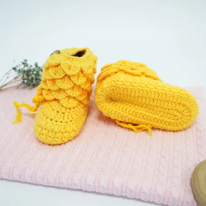 Handmade Inner Villi Crochet Baby Shoes